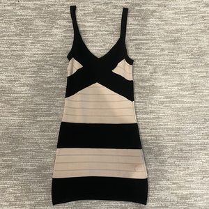 Mini Dress- Black and Cream size M